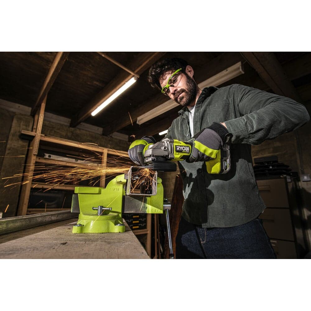 Бесщеточная углошлифмашина Ryobi ONE+ RAG18X-0 5133005011 — фото 5