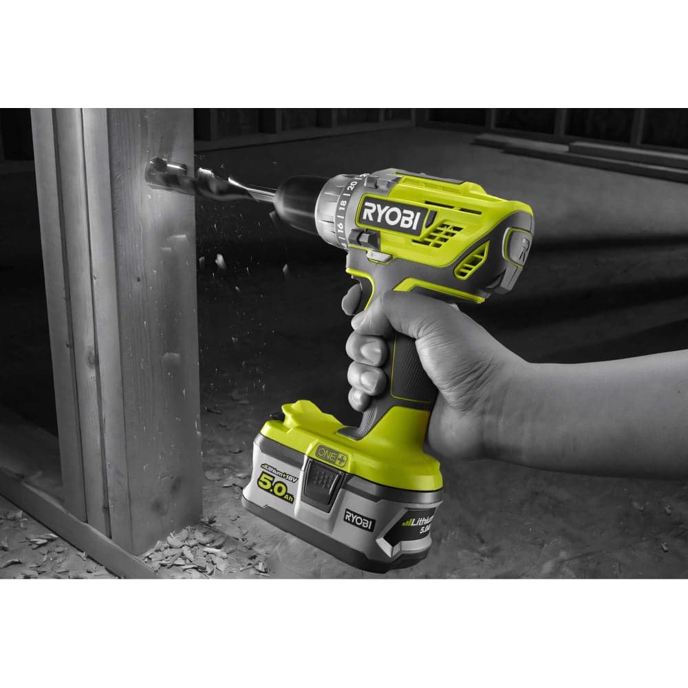 Дрель-шуруповерт Ryobi ONE+ R18DD3-0 без аккумулятора в комплекте 5133002889 — фото 8