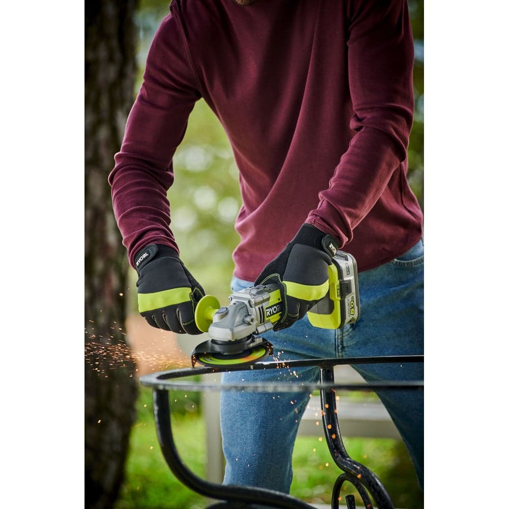 Углошлифмашина бесщеточная Ryobi ONE+ R18AG7-0 без аккумулятора в комплекте 5133002852 — фото 13