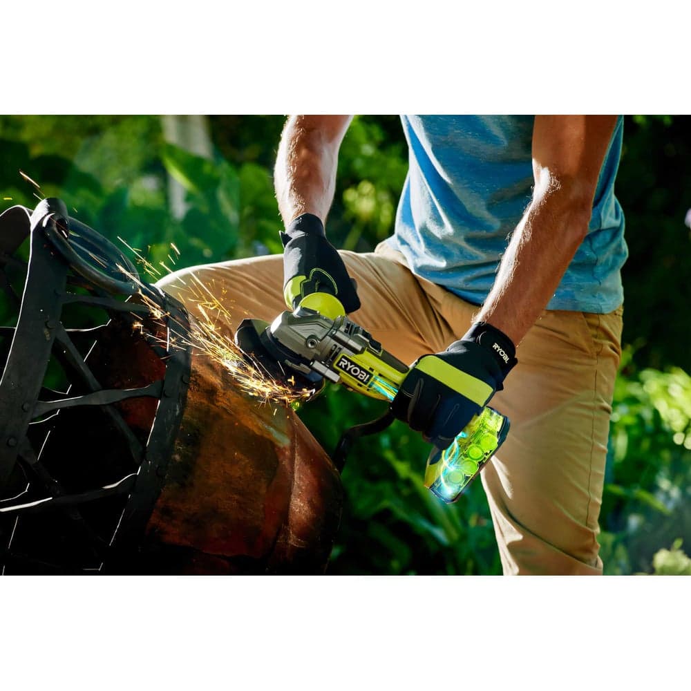 Углошлифмашина бесщеточная Ryobi ONE+ R18AG7-0 без аккумулятора в комплекте 5133002852 — фото 18